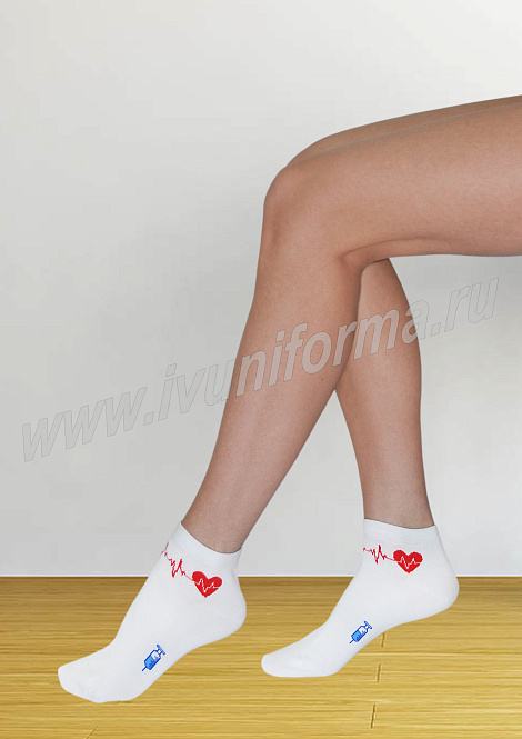 Носки женские укороченные "Шприц"